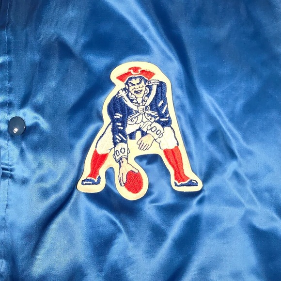 Vintage Locker Line New England Patriots Jacket Mens XL NFL Satin Snap Front - Picture 3 of 15